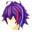 Tocado Mechas Violetas
