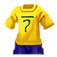 Uniforme Brasileño Camisa 7 para chicos