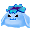 Trono Conejo Gomita Azul Sabio